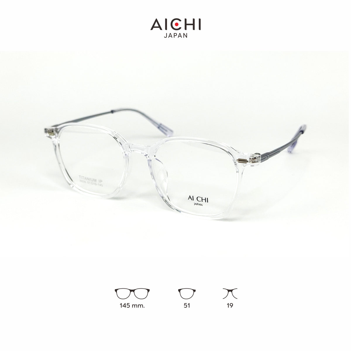 AICHI JAPAN 8606 กรอบแว่นไอจิ แว่นสายตา แว่นกรองแสงออโต้ กรองแสงสีฟ้า สายตาสั้น ยาว แว่นแฟชั่น